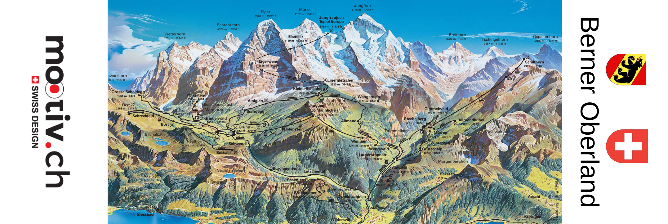 Panorama Schirm Berner Oberland