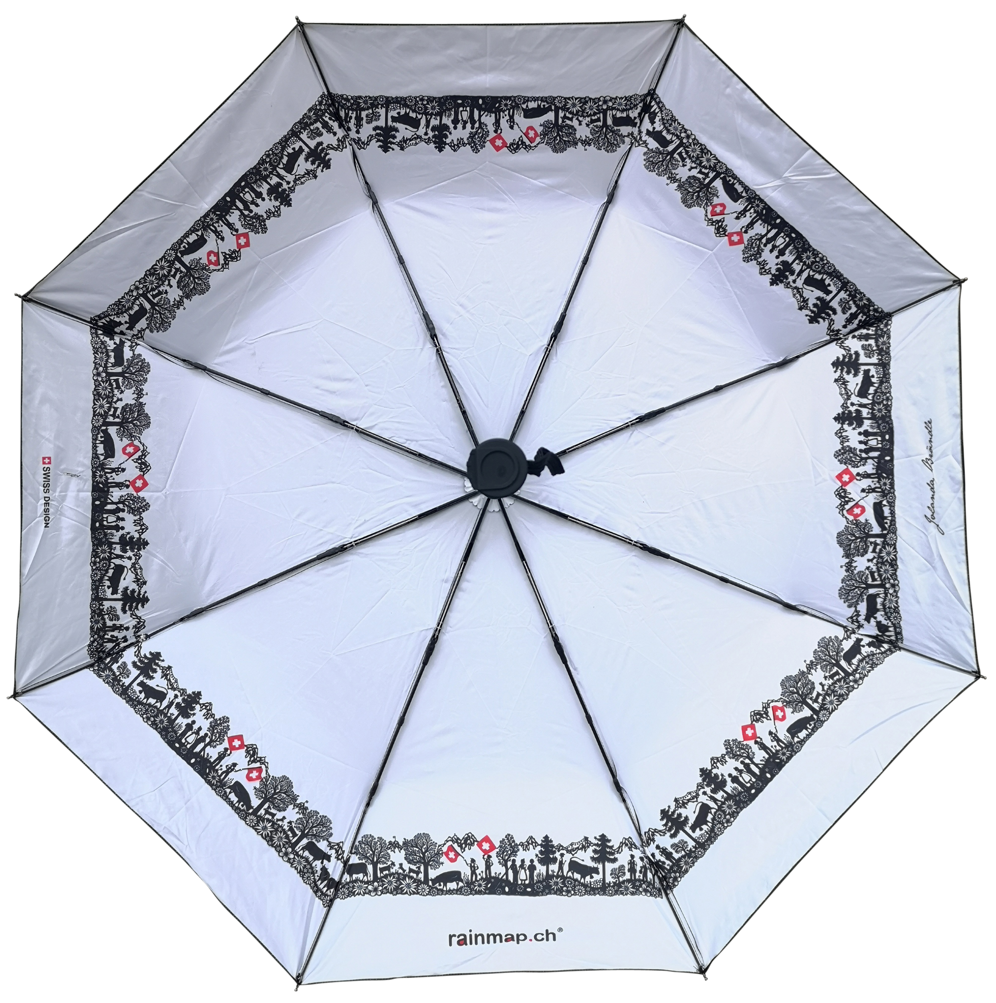 Scherenschnitt Schirm Swiss Tradition