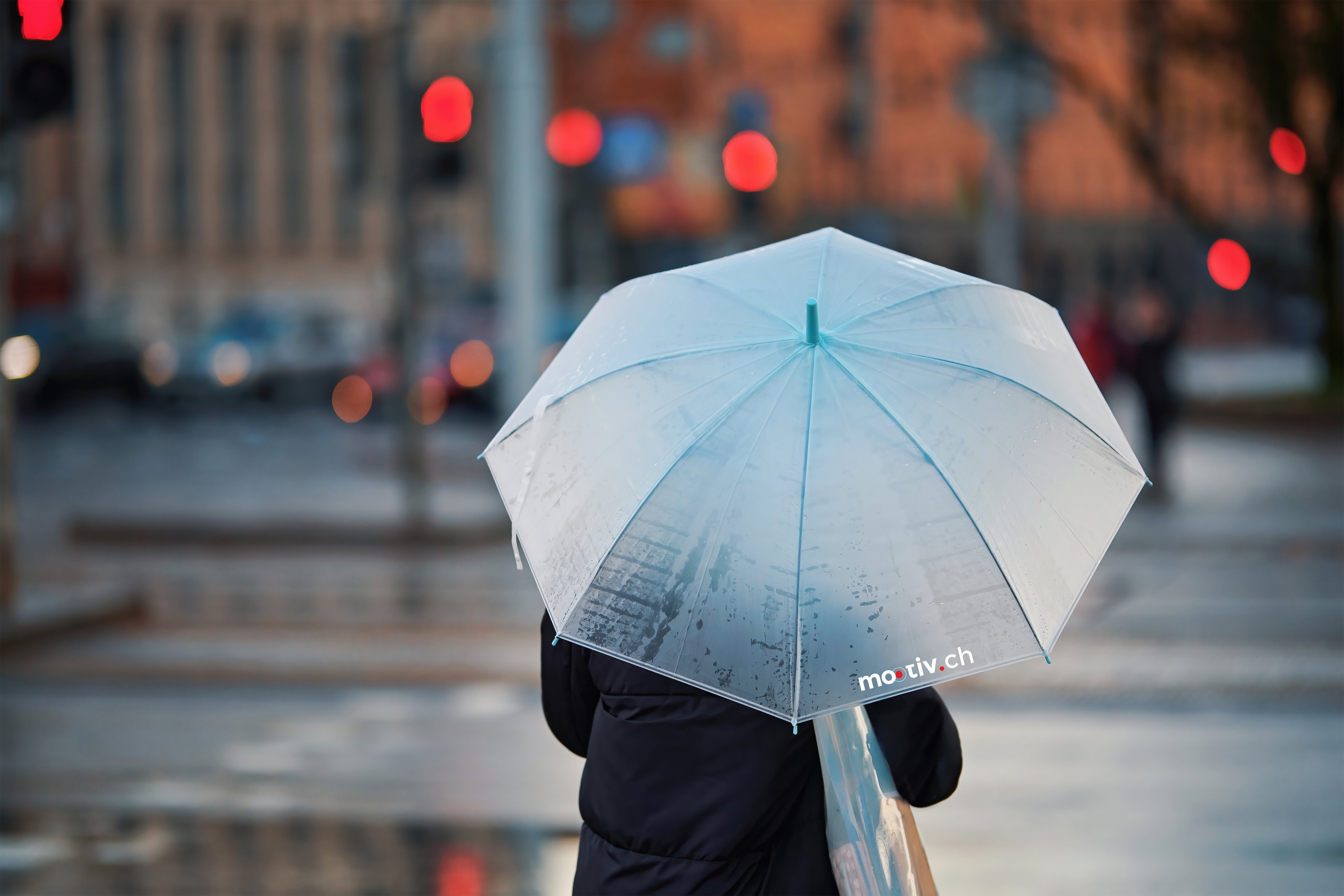Mootiv Regenschirm im Regen – schützt vor Nässe mit Stil