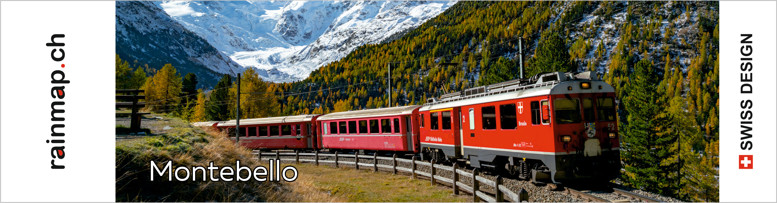 Rätische Bahn Schirm Montebello Kurve